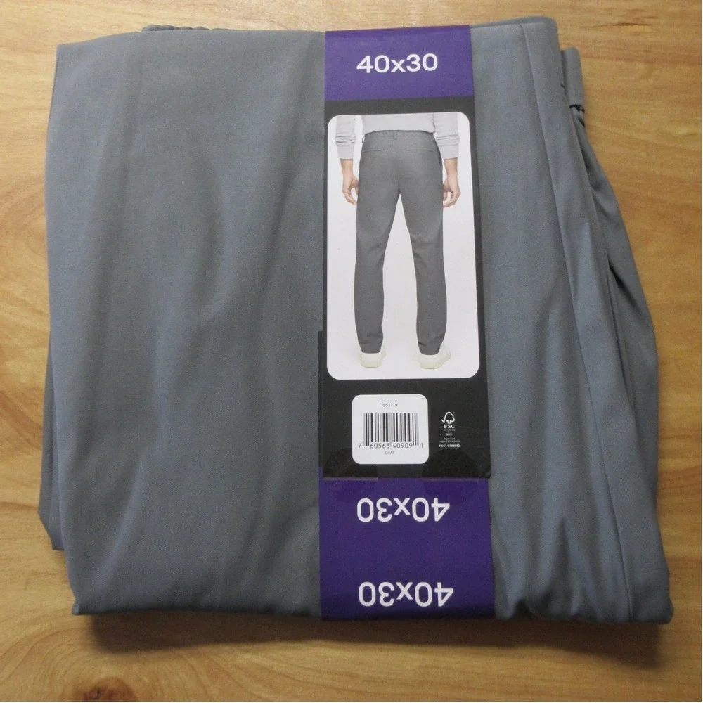 BANANA‎ REPUBLIC Commuter Flex Pants 40x30 Gray Travel Tech Performance Work NWT